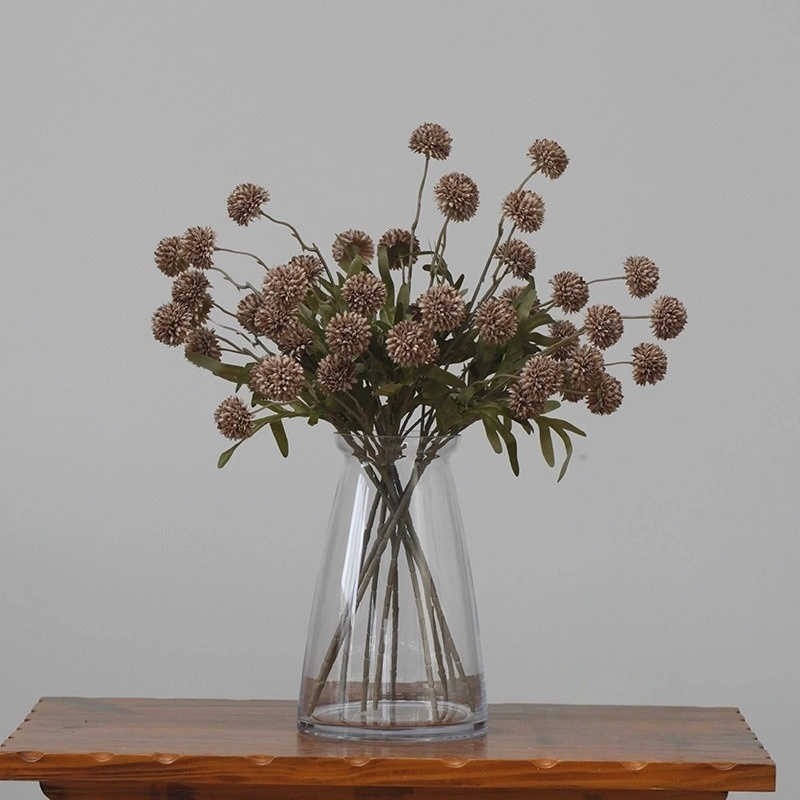 Retro 5 heads artificial dandelion and chrysanthemum ball bouquets for home wedding decoration