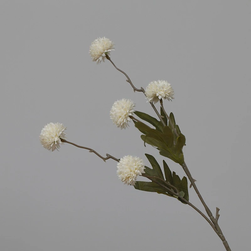 Retro 5 heads artificial dandelion and chrysanthemum ball bouquets for home wedding decoration