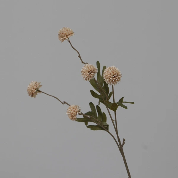 Retro 5 heads artificial dandelion and chrysanthemum ball bouquets for home wedding decoration