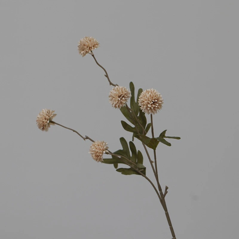 Retro 5 heads artificial dandelion and chrysanthemum ball bouquets for home wedding decoration