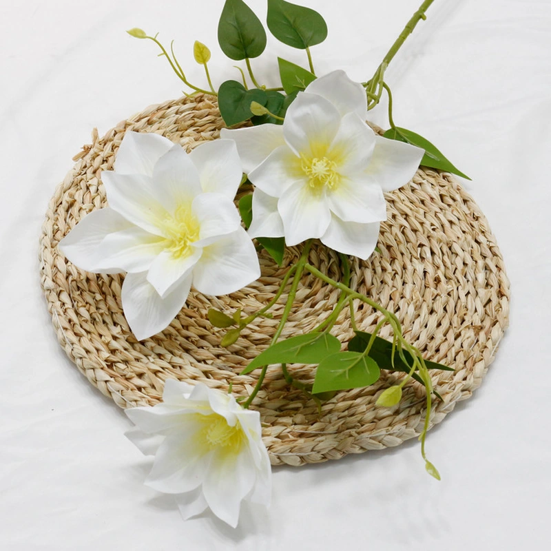 New design artificial hand feel clematis flower for home decoration
