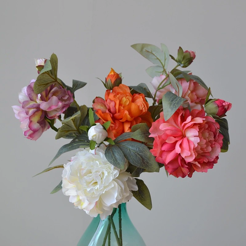 Simulated retro peony flower for home party wedding event decoration