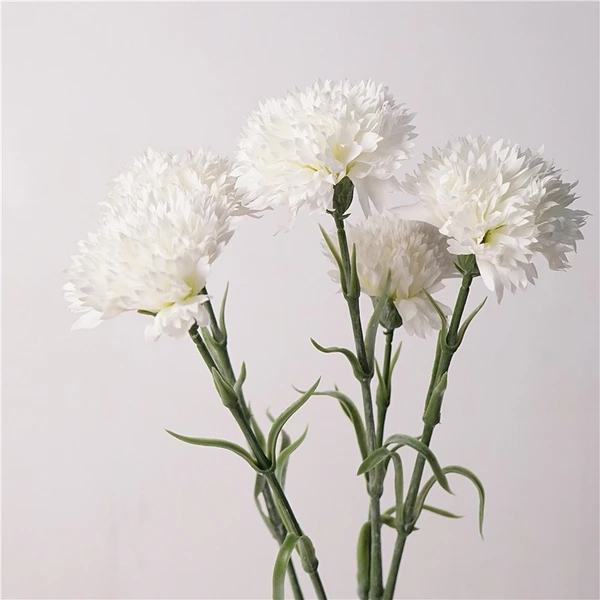 Moisturizing latex carnation artificial real touch silk flower Mother’s Day bouquet gift wedding home party decor