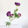 High quality 5 heads flocked artificial ranunculus flower branches for home wedding party event decoration
