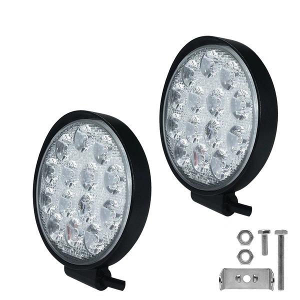 Motorcycle spotlight 42W 6000K 4200LM Circular Waterproof LED Work Light for Off-Road Suv / Boat / 4X4 Jeep / Truck