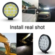 Motorcycle spotlight 42W 6000K 4200LM Circular Waterproof LED Work Light for Off-Road Suv / Boat / 4X4 Jeep / Truck