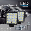 Square Work LED Light Bar 48W 16LED Car Light Bright Beam 12v 24v Led For Jeep ATV UAZ SUV 4WD 4x4 Truck Tractor Off-road Sp