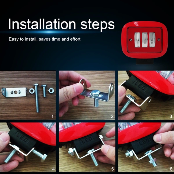  red Square 30W Export hot led work lights spotlights 6000K IP68 truck lights good price and quality 