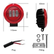 Car LED 30W Work Light 6000K 4000LM Red Round LED Offroad Light Lamp Worklight for Off-road Vehicle Truck Train Boat