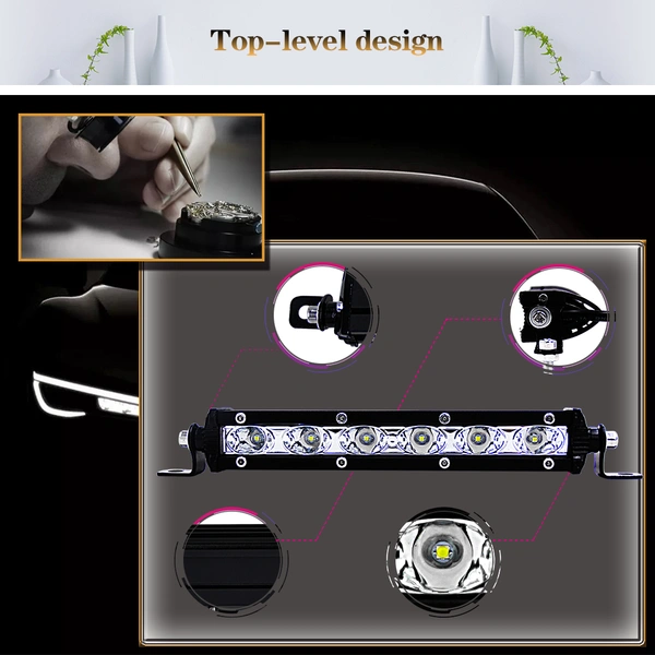 18W Auotmotive cheap aluminum housing auto led light bar for cars 