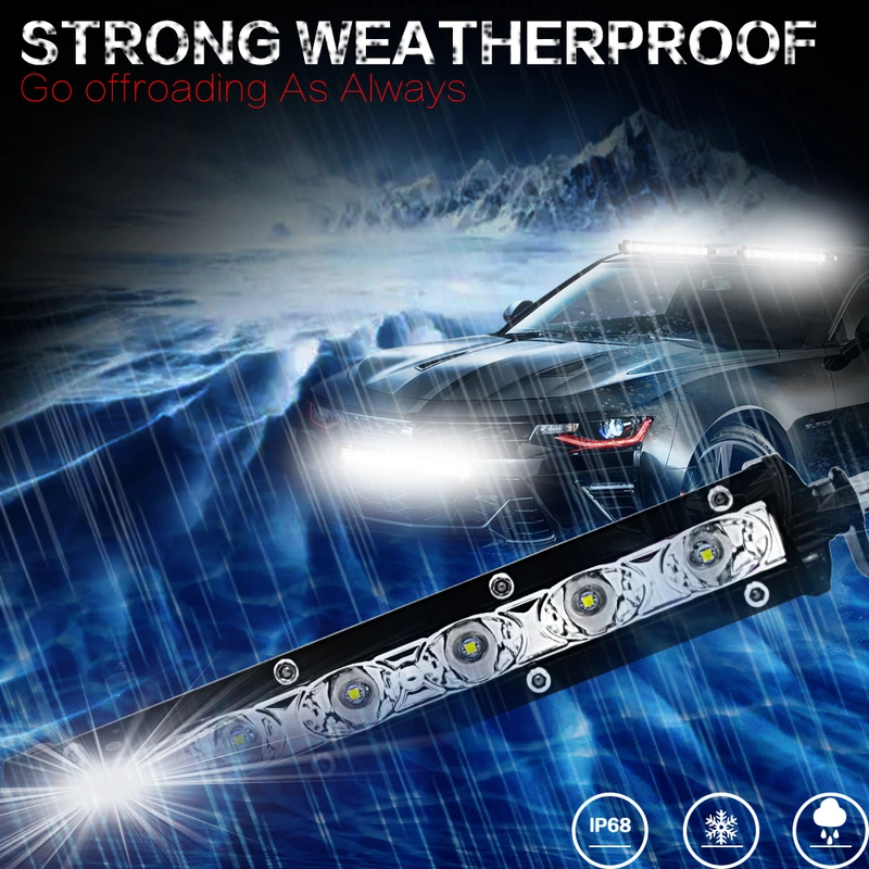 18W Auotmotive cheap aluminum housing auto led light bar for cars 
