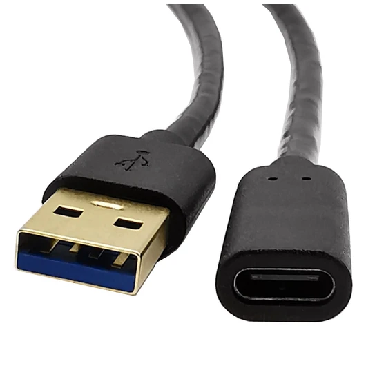 USB 3.0 Type A Male to USB 3.0 Type C Female Gold plated Adapter Cable