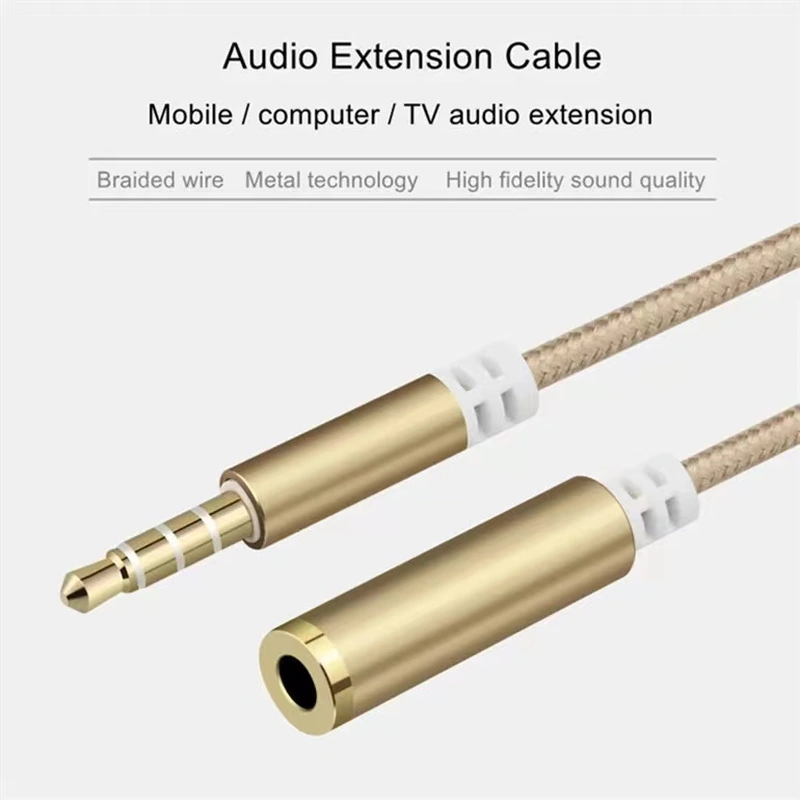 aux digital audio cable 3.5 cable male to 3.5mm Female cable | Factory