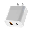 GaN 65W PD wall charger for laptop for mobile PD + QC dual outputt 