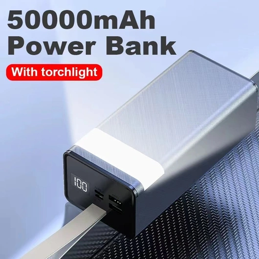 New Top Selling 40000mah Powebank 50000mAh Mobile Phone Power Bank High Capacity Portable Charger Powerbank Electronics Products