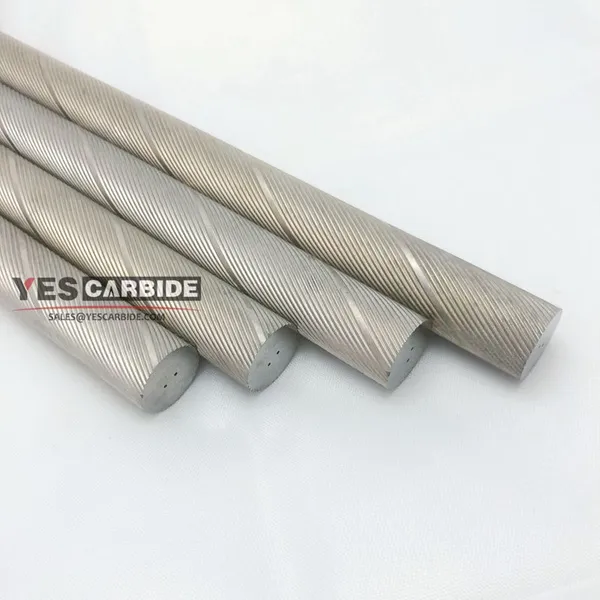 Cemented carbide rod with double coolant holes,