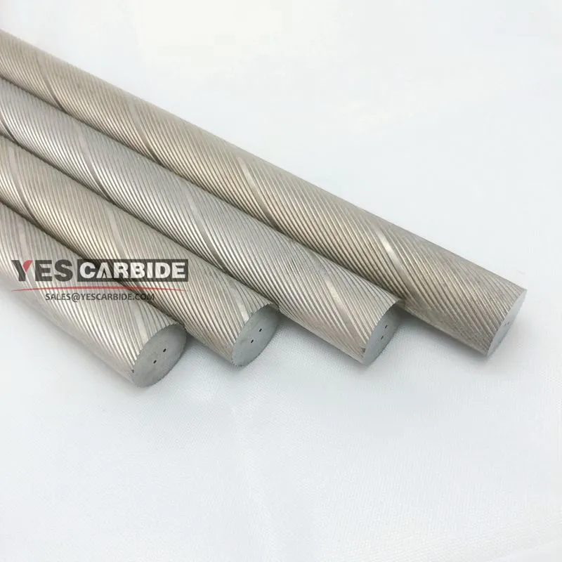 Cemented carbide rod with double coolant holes,