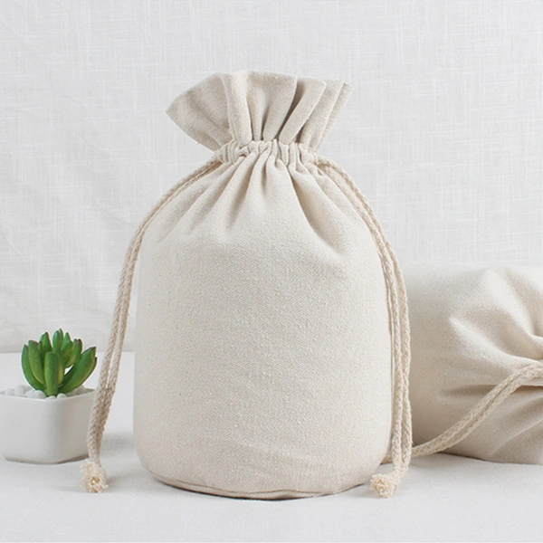 Cotton canvas pouch Small Cotton Drawstring Bag With Logo 