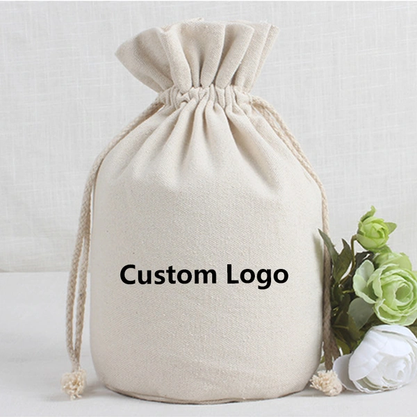 Cotton canvas pouch Small Cotton Drawstring Bag With Logo