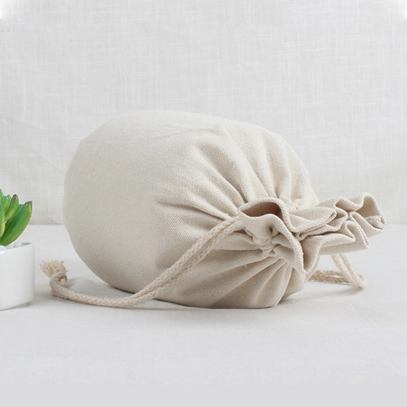 Cotton canvas pouch Small Cotton Drawstring Bag With Logo