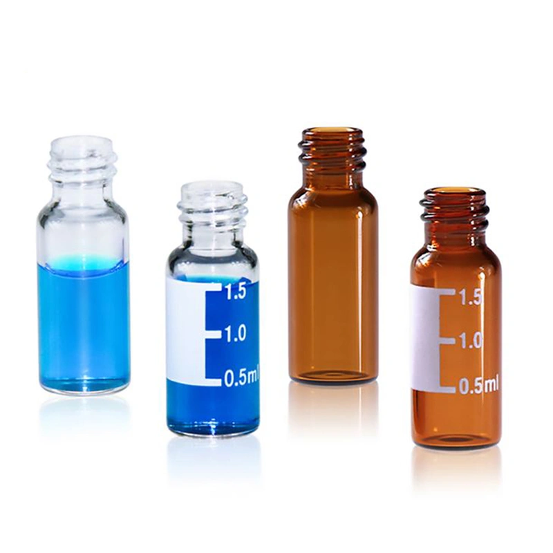 قوارير أخذ العينات التلقائية اللولبية 8-425 سعة 2 مل | قوارير HPLC/GC آمنة ومضادة للتسرب