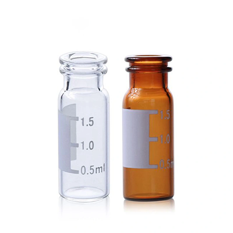 قارورة أخذ العينات التلقائية ذات الغطاء القابل للإغلاق سعة 2 مل - معتمدة من HPLC/GC، عبوة من 100 قطعة