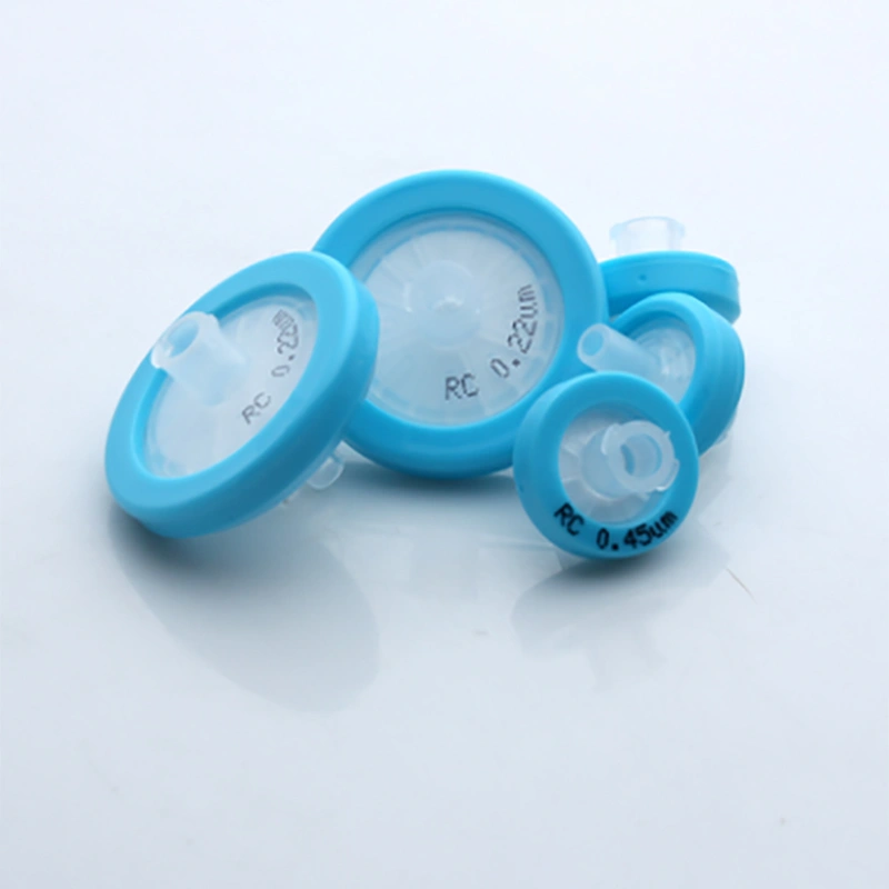 Filtro de jeringa RC: baja unión de proteínas, compatible con HPLC