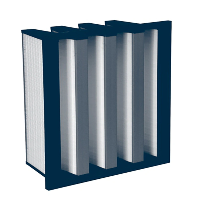 مرشح HEPA V-Bank للغرف النظيفة - كفاءة عالية H13/H14 على شكل حرف V