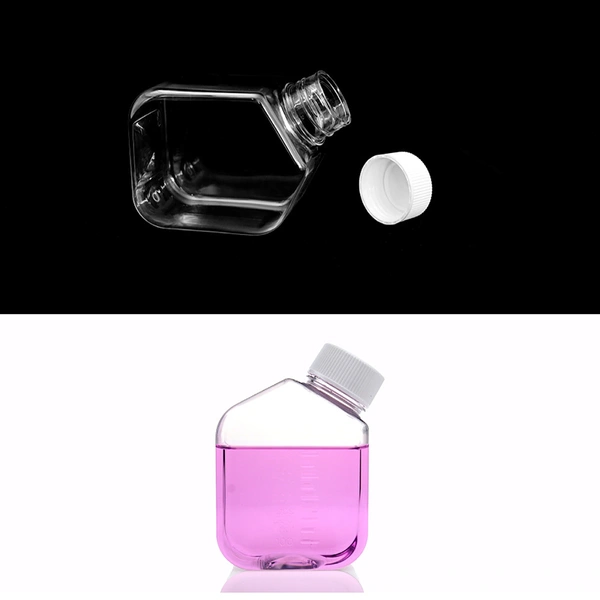 Square PET/PETG Media Bottles – Sterile & Stackable Lab Storage