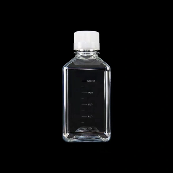 Square PET/PETG Media Bottles – Sterile & Stackable Lab Storage