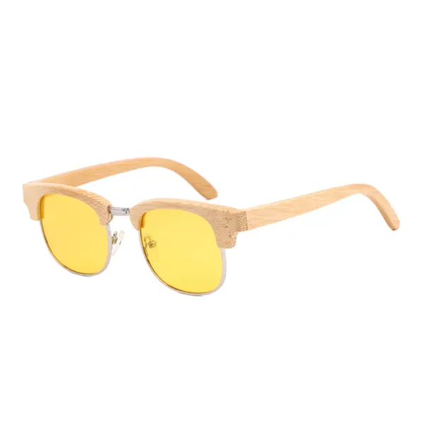 Half Metal Half Bamboo Frame Sunglasses Suppliers Wholesale