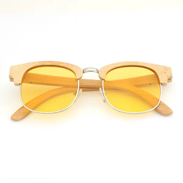 Half Metal Half Bamboo Frame Sunglasses Suppliers Wholesale
