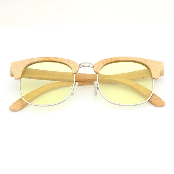 Half Metal Half Bamboo Frame Sunglasses Suppliers Wholesale