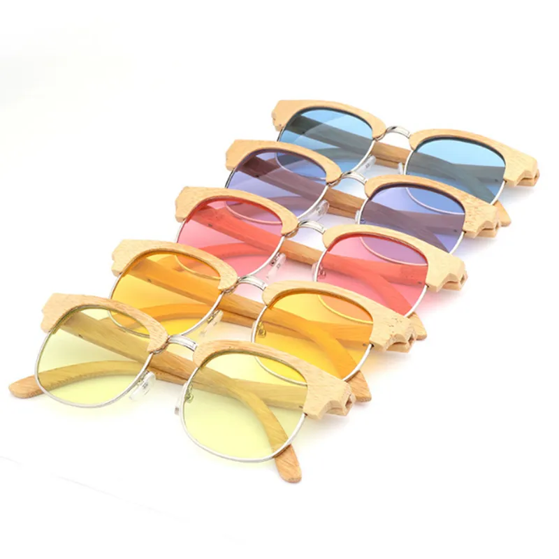 Half Metal Half Bamboo Frame Sunglasses Suppliers Wholesale