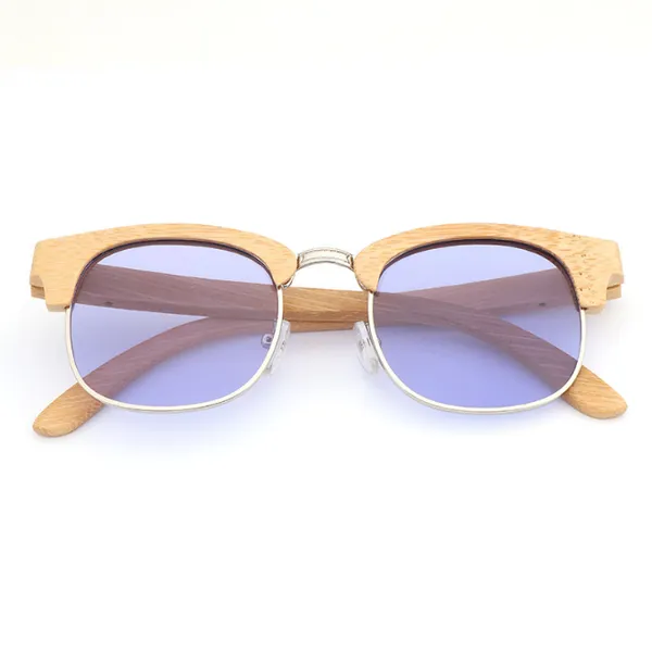 Half Metal Half Bamboo Frame Sunglasses Suppliers Wholesale