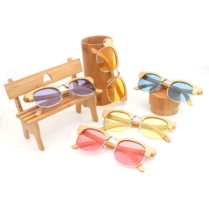 Half Metal Half Bamboo Frame Sunglasses Suppliers Wholesale