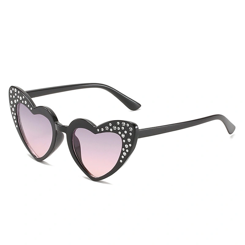 Rhinestone Heart Cat-Eye Child Sunglasses -Factory Direct Wholesale