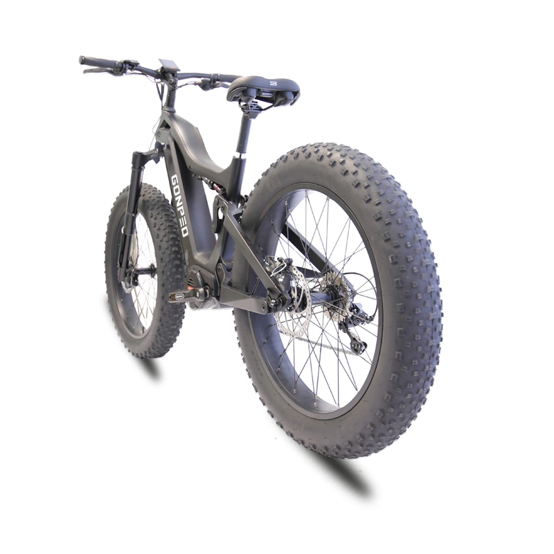 carbon fiber frame full suspension 1000w bicycle electric fat ebike