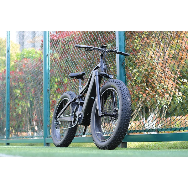 carbon fiber frame full suspension 1000w bicycle electric fat ebike