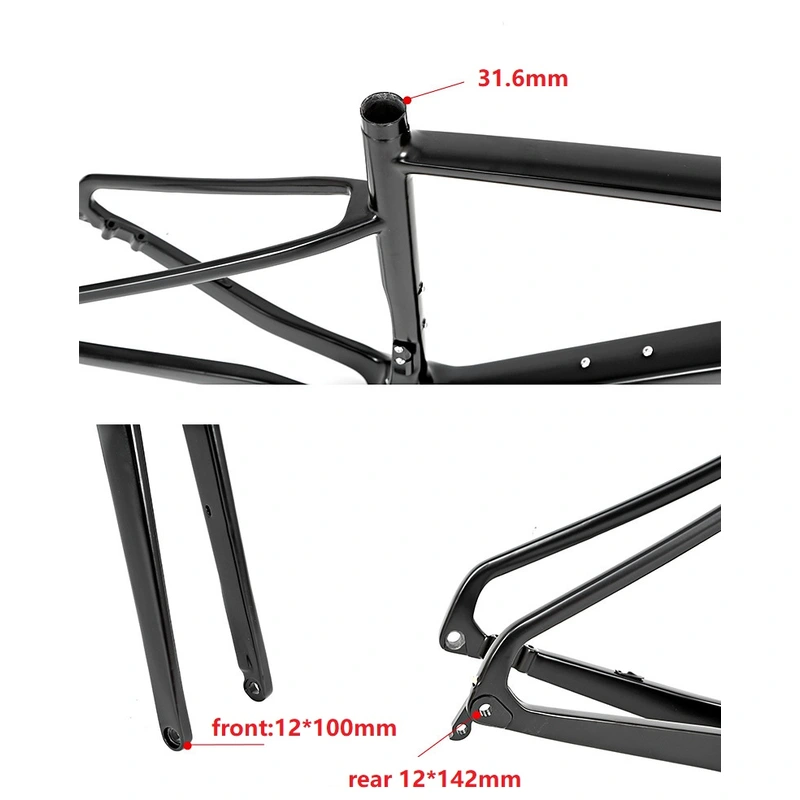  New enduro Disc gravel carbon fiber frame set 700C*40C