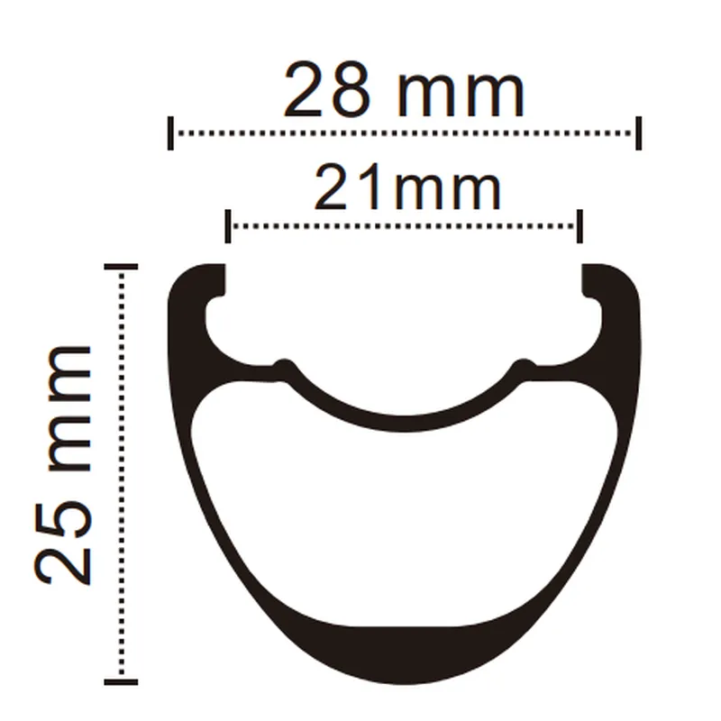 700C 25mm Width Road Bike Disc brake Tubeless carbon rims
