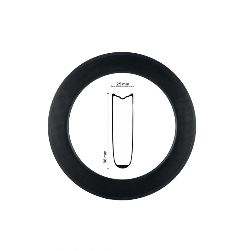 700C 25mm Width Road Bike Disc brake Tubular carbon rims