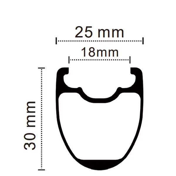 700C 25mm Width Road Bike Rim brake Tubeless carbon rims