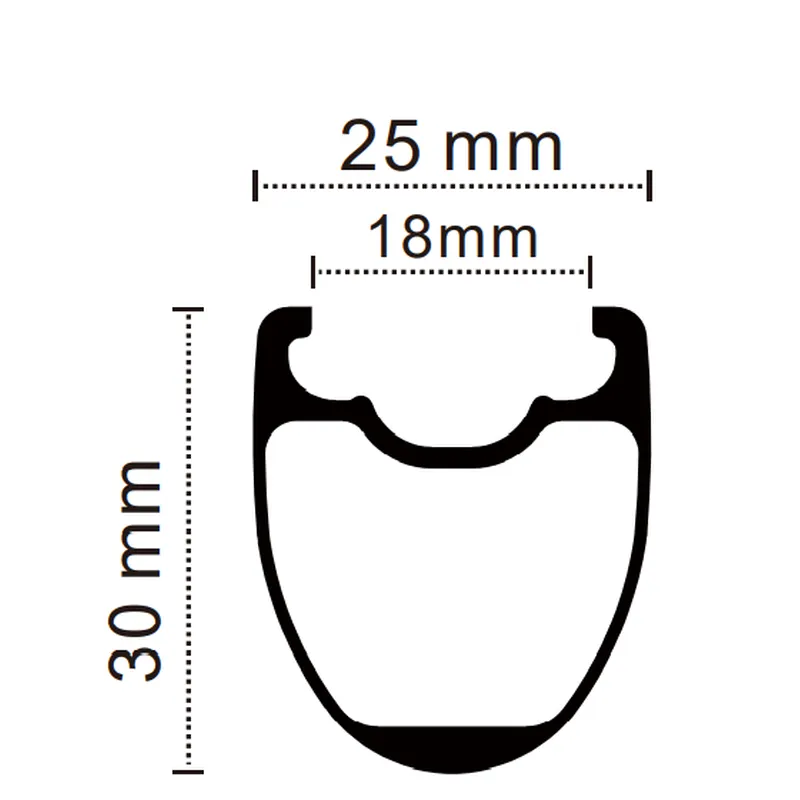 700C 25mm Width Road Bike Rim brake Tubeless carbon rims