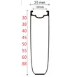 700C 25mm Width Road Bike Rim brake Tubeless carbon rims