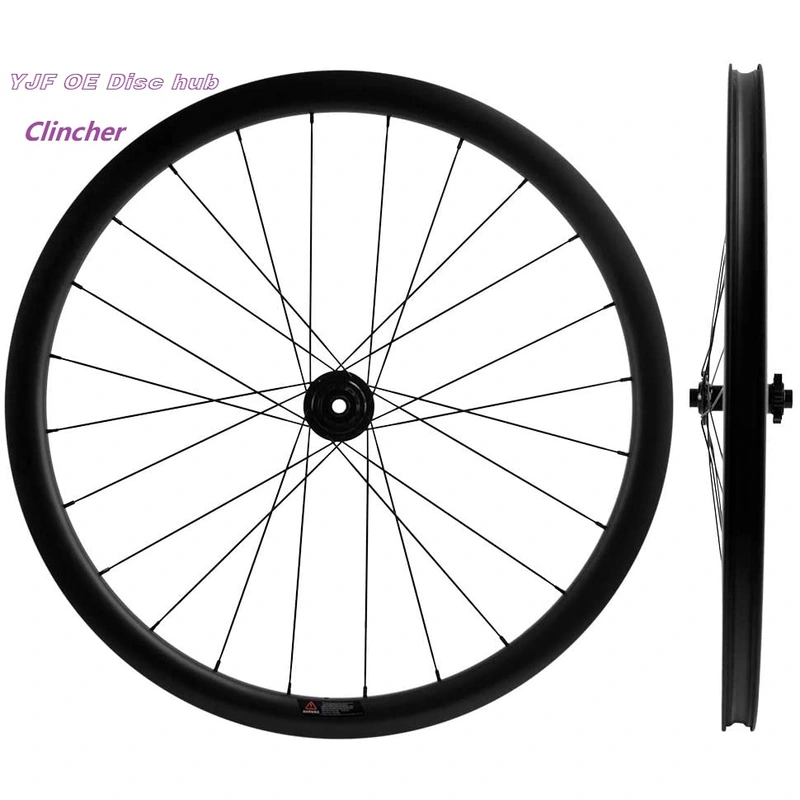 OE hub road bike disc brake carbon fiber clincher wheel set