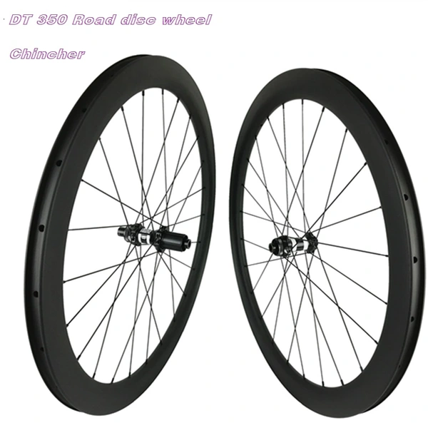 DT 350 hub road bike disc brake carbon fiber clincher wheel set