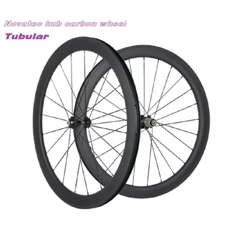 Moyeu novatec vélo de route frein à disque jeu de roues tubulaires en fibre de carbone