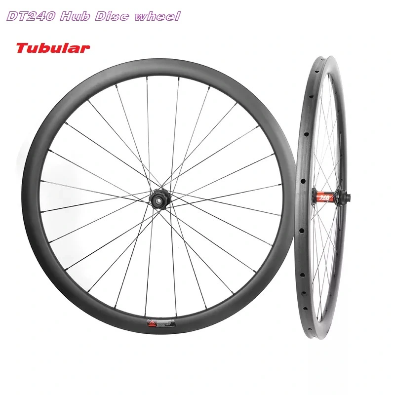 dt 240 moyeu vélo de route frein à disque jeu de roues tubulaires en fibre de carbone