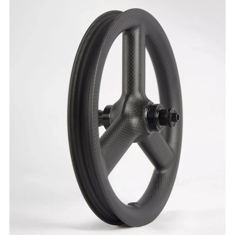 Roue en carbone à 3 rayons pour tt/piste/vélo de route